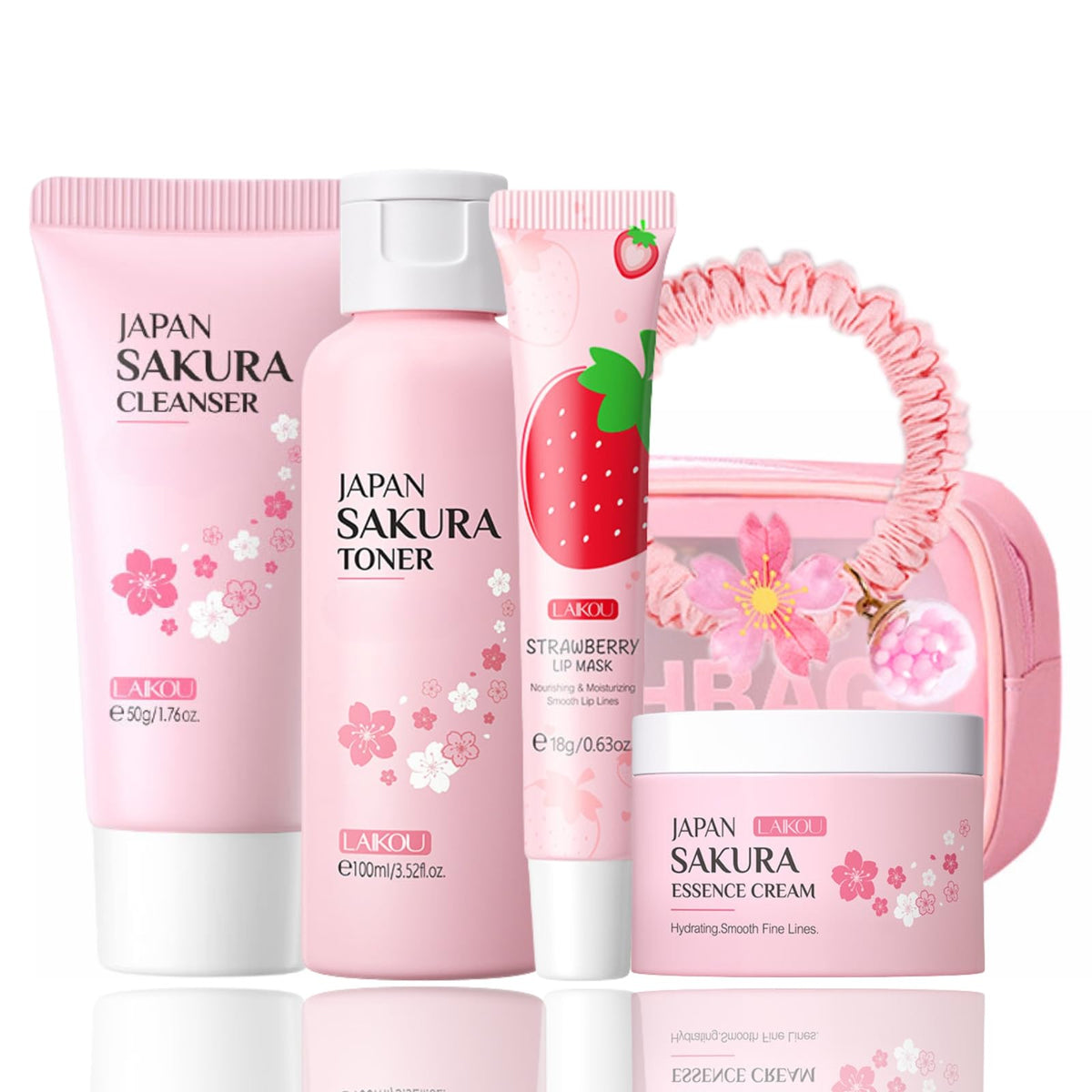 Cherry Blossom Youth Skincare Kit - Hydrating 6-Piece Set