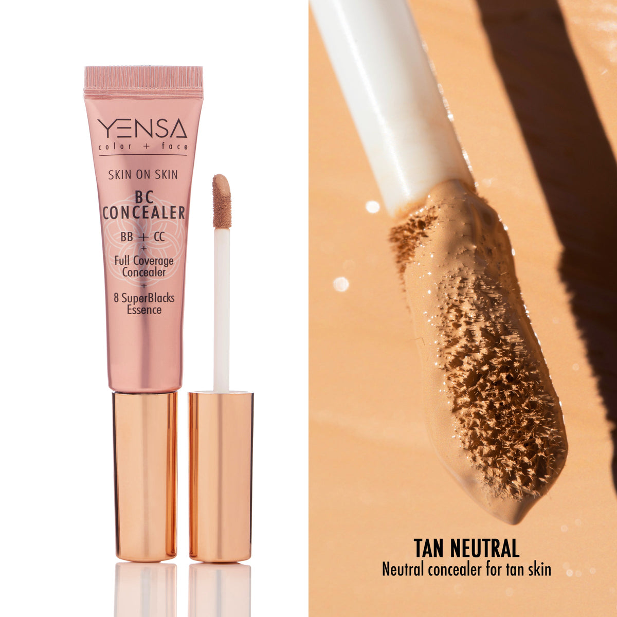 Skin On Skin BB + CC Full Coverage Hyaluronic Serum Concealer — shade swatch