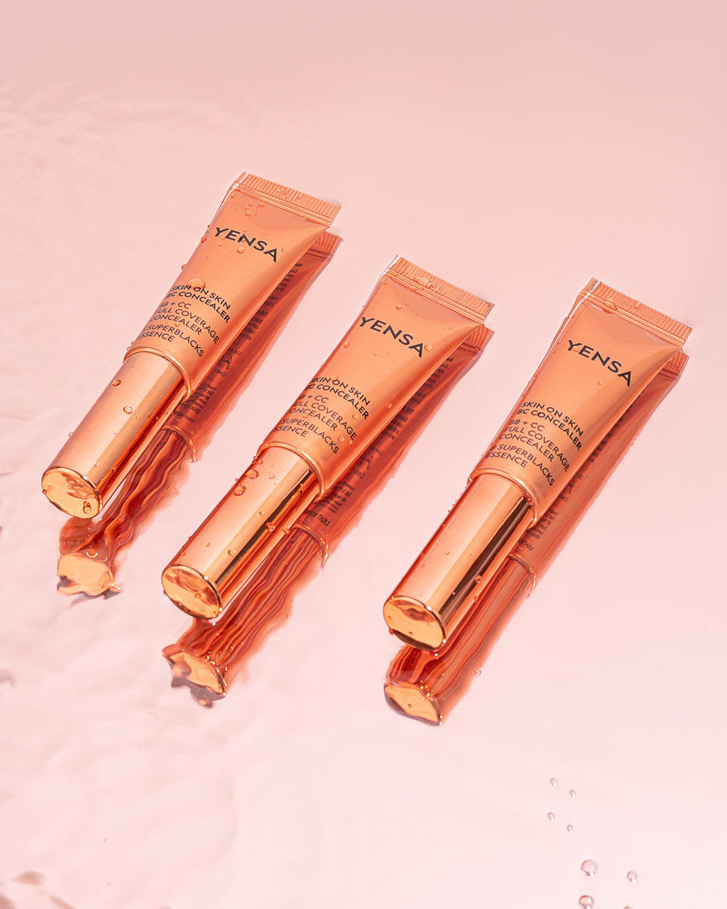 Skin On Skin BB + CC Full Coverage Hyaluronic Serum Concealer — application photo