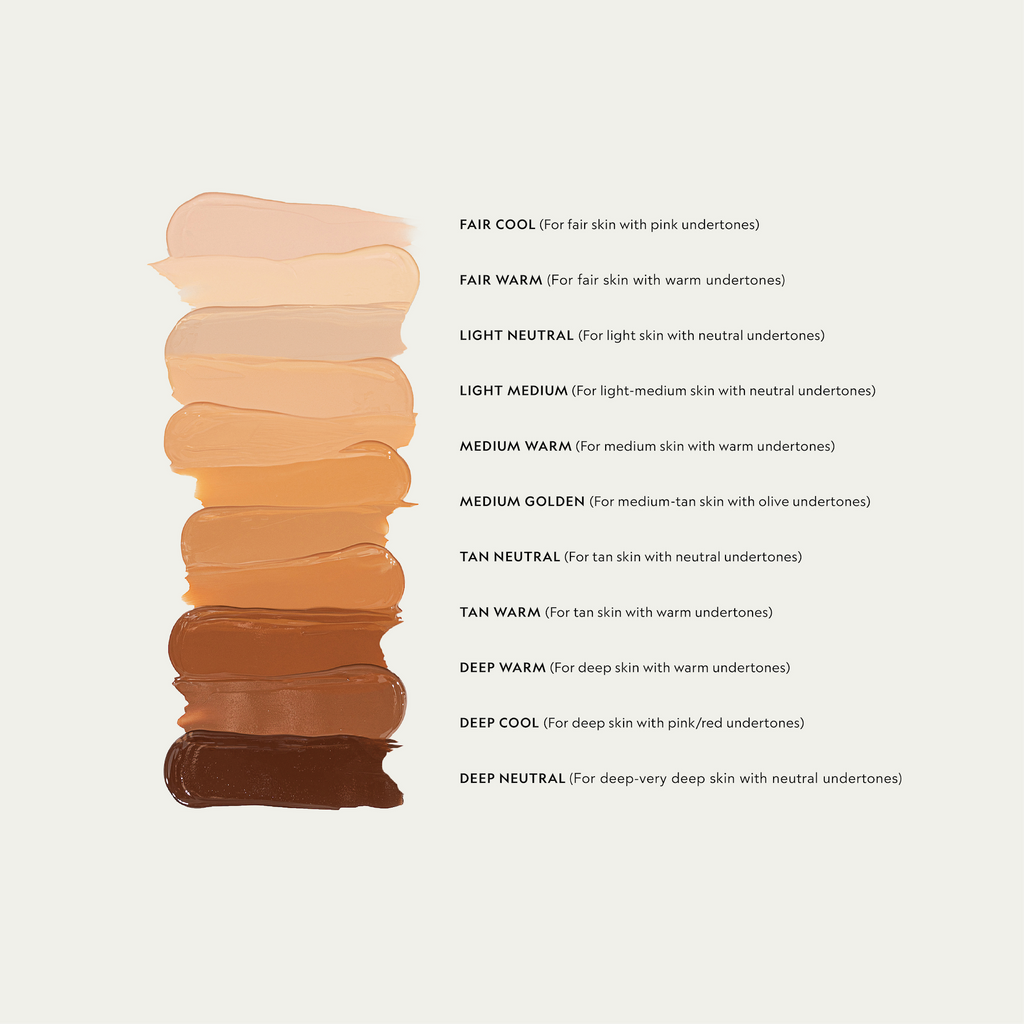 Skin On Skin BB + CC Full Coverage Hyaluronic Serum Concealer — shade comparison chart